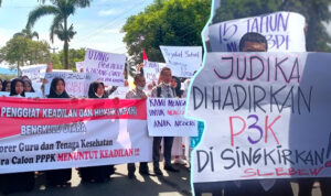 Honorer Bengkulu Utara Gelar Aksi di Gedung DPRD