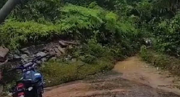 Longsor Melanda Kaur, Jalan Padang Guci Tertimbun Longsor