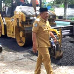 Didampingi Kadis PUPR, Bupati BU Tinjau Progres Pembangunan Jalan