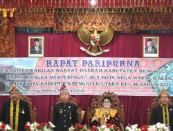 Paripurna DPRD BU Peringati Hari Jadi Kota Arga Makmur