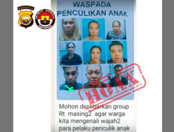 Polda Bengkulu Sebut, Foto Penculik Anak Tersebar di Grup WA “Hoaks”