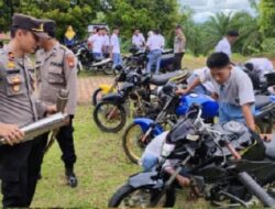 Sepeda Motor Knalpot Brong di Giri Mulya Diamankan Polisi