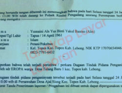 Dilaporkan ke Polisi Oleh Kerabatnya, Begini Penjelasan Pejabat UPT Lebong
