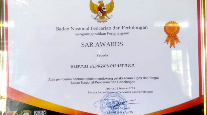 Bengkulu Utara Peroleh Anugerah SAR Awards 2023 Bengkulu Utara Peroleh Anugerah SAR Awards 2023