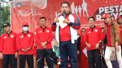 Peringati Hari Jadi ke-21, Pemkab Banyuasin Gelar Lomba Jalan Sehat