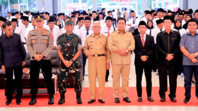 Didampingi Wabup, Bupati Banyuasin Hadiri Pelantikan 936 PPS