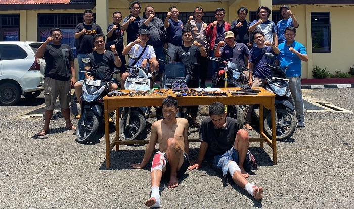 Ringkus Bandit Curanmor, Polisi Amankan 4 Sepeda Motor Berikut 2 Senpi Cuanmor bersenpi