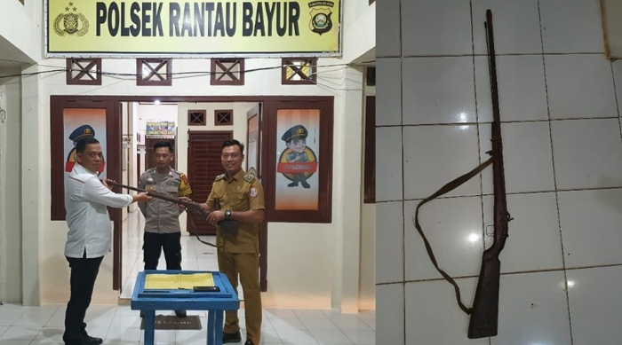 Ops Senpi, Polsek Rantau Bayur Terima Penyerahan Senpira Polsek rantau Bayur