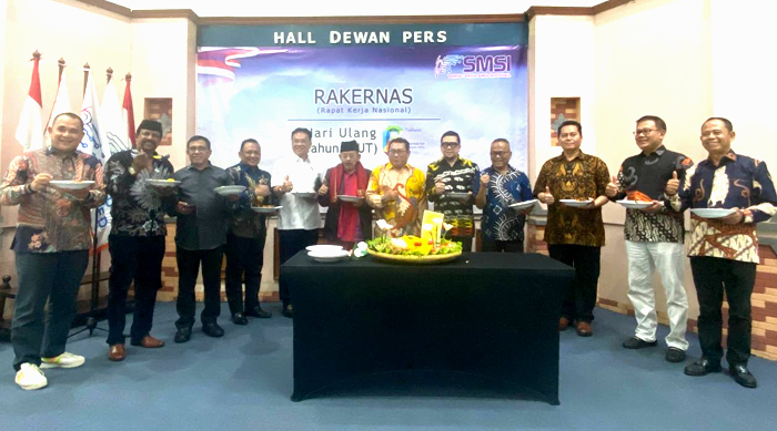 Segenap Media Siber di SMSI Tolak Rancangan Perpres “Publisher Right” Rakernas SMSI