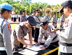 Jabatan 4 Kapolsek Polres Mukomuko Diserahterimakan