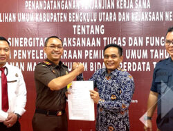 KPU dan Kejari BU Teken Perjanjian Kerjasama Sukseskan Pemilu 2024