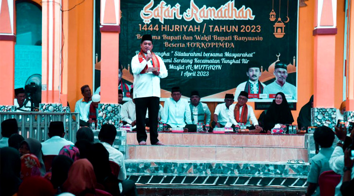 Didampingi Wabup dan Ketua TP PKK, Bupati Askolani Safari Ramadhan di Bumi Serdang Banyuasin_Safari Ramadhan