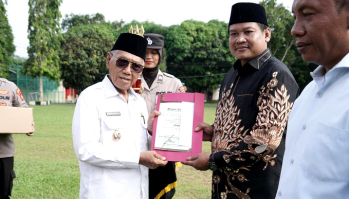 Wabup Slamet Pimpin Apel Satkamling di Mapolres Banyuasin