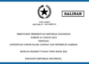 Begini Uraian PP 35 – 2023 Tentang Ketentuan Umum Pajak dan Retribusi Daerah