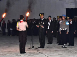Dipimpin Kapolres, Renungan Suci di TMP Banyuasin Berlangsung Hidmat