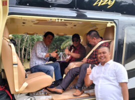 Helikopter Pesanan Warga Bengkulu Utara Telah Tiba di Bengkulu