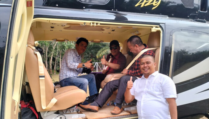 Helikopter Pesanan Warga Bengkulu Utara Telah Tiba di Bengkulu
