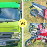 Truk Hino Senggol 2 Sepeda Motor, Satu Orang Dikabarkan Meninggal Hino Vs Vixion dan Honda Beat