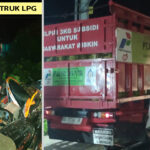 Tabrak Truk LPG di Muara Timput, Pemotor Dikabarkan Meninggal Motor Tabrak Truk LPG
