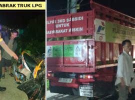 Tabrak Truk LPG di Muara Timput, Pemotor Dikabarkan Meninggal