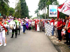 Ribuan Peserta Pawai Pembangunan Meriahkan HUT ke78 Kemerdekaan RI di Bengkulu Utara