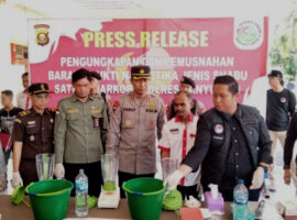 Musnahkan BB Narkotika, Kapolres Banyuasin Sebut Ada 3 Kasus Yang Menonjol