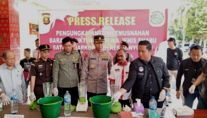 Musnahkan BB Narkotika, Kapolres Banyuasin Sebut Ada 3 Kasus Yang Menonjol