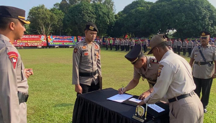 Kapolres Banyuasin Pimpin Sertijab 3 Kapolsek