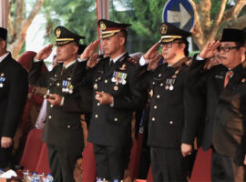 Ikuti Upacara Penurunan Bendera, Begini Ungkapan Kapolres Banyuasin