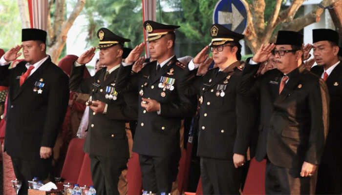Ikuti Upacara Penurunan Bendera, Begini Ungkapan Kapolres Banyuasin