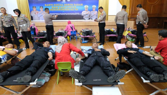 Sambut Hari Lalulintas, Polda Jateng Gelar Donor Darah