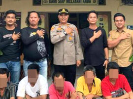 Polsek Sungsang Amankan Enam Terduga Pelaku Pencurian Tangki PDAM