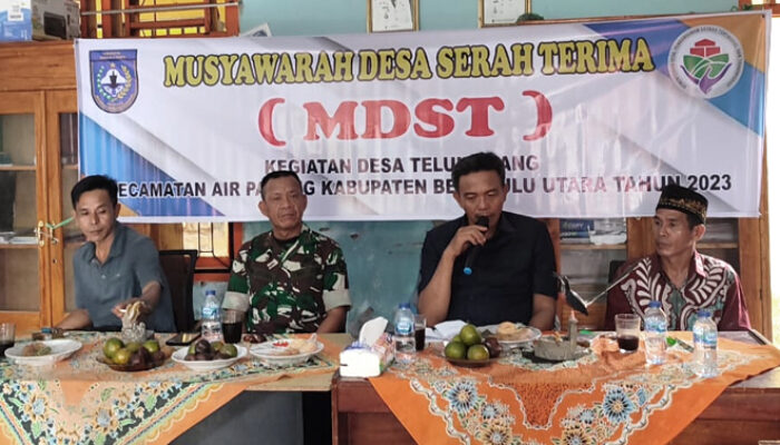 Pemdes Teluk Ajang Gelar Musyawarah Desa Serah Terima Hasil Kegiatan Fisik