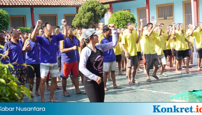 Warga Binaan Rutan Pemalang Senam Bersama