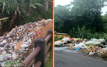 Sampah Menumpuk di Sejumlah Titik Pinggir Jalan Utama Ujan Mas Kepahiang