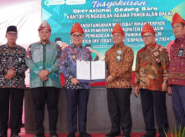 Pj Bupati Banyuasin Hadiri Launching Gedung Pengadilan Agama Pangkalan Balai