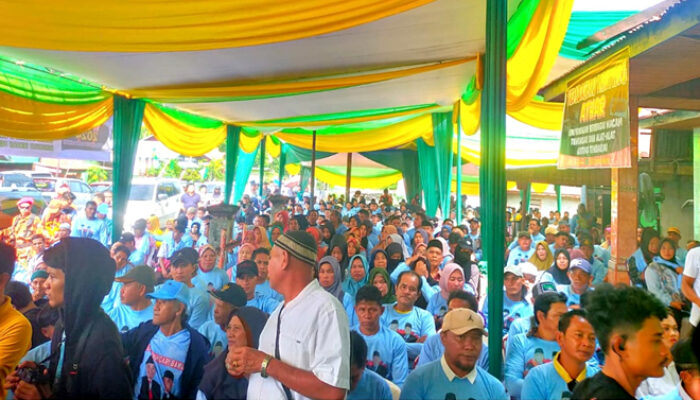 Ribuan Pendukung Pasangan Rahmat-Tarmizi Padati Deklarasi dan Antar ke KPU Benteng