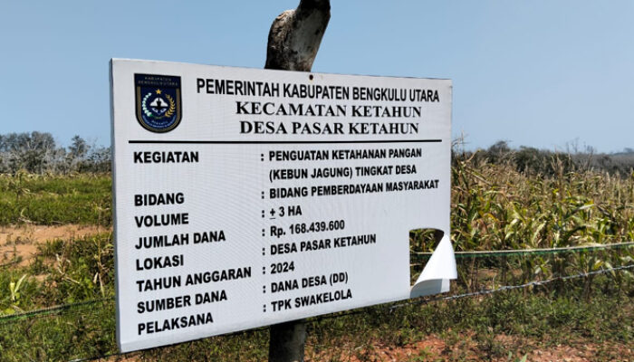 Kegiatan Ketahanan Pangan di Desa Pasar Ketahun Dipersoalkan Warga