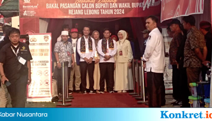 M. Fikri Thobari dan Hendri Praja Daftar Pilkada Rejang Lebong Didampingi Halmi Hasan
