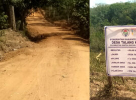 Warga Menduga, Ada Mark Up dan Penyelewengan Dana pada Kegiatan Jalan Usaha Tani Desa Talang Kemang