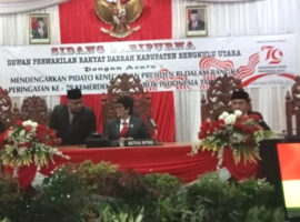 Paripurna DPRD BU Mendengarkan Pidato Kenegaraan Dalam Rangka HUT Proklamasi Kemerdekaan RI