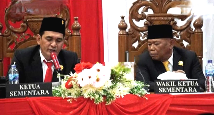 Hermedi Rian Duduki Posisi Ketua Sementara DPRD BU