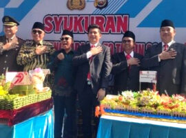Pimpinan DPRD Bersama Bupati BU Hadiri Upacara Hari Bhayangkara ke-79