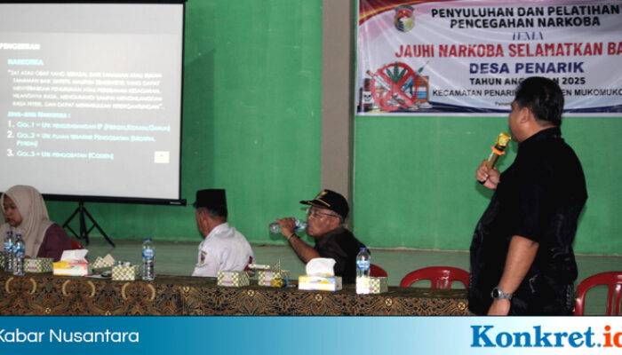 Pemdes Penarik Gelar Kegiatan Pelatihan dan Pencegahan Penyalahgunaan Narkoba