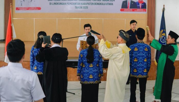Bupati Bengkulu Utara Lantik 180 PPPK dan 2 CPNS