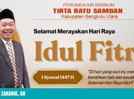 Jajaran PDAM Tirta Ratu Samban Arga Makmur Ucapkan Selamat Idul Fitri