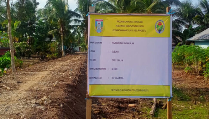 Pemdes Pangestu Rampungkan Pembangunan Badan Jalan di Tiga Dusun