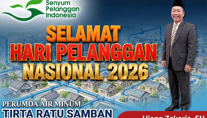 PDAM Tirta Ratu Samban Ucapkan Selamat Hari Pelanggan Nasional 2026