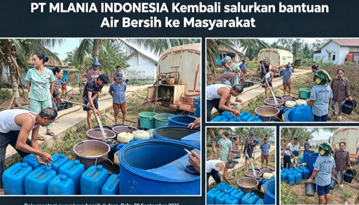 PT Melania Indonesia Kembali Salurkan Bantuan Air Bersih Bagi Warga Terdampak Kekeringan