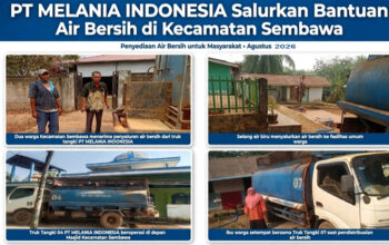 Wujud Kepedulian PT Melania Indonesia, Bantu Air Bersih di Kecamatan Sembawa